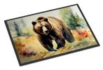 Grizzly Bear Doormat Front Door Mat Indoor Outdoor Rugs for Entryway, Non Slip Washable Low Pile, 24H X 36W