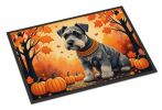 Schnauzer Fall Doormat Front Door Mat Indoor Outdoor Rugs for Entryway, Non Slip Washable Low Pile, 24H X 36W