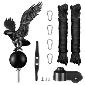 Flagpole Eagle Top, Black | 22FPR002-EAGLE-06 Upgraded Version