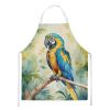 Blue and Gold Macaw Apron Cooking Kitchen Server Baking Crafts Gardening for Adult Women Men, Unisex, Large, Multicolor