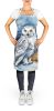 Snowy Owl Apron Cooking Kitchen Server Baking Crafts Gardening for Adult Women Men, Unisex, Large, Multicolor