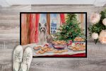 Chinese Crested Christmas Cookies Doormat Front Door Mat Indoor Outdoor Rugs for Entryway, Non Slip Washable Low Pile, 24H X 36W