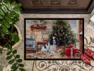English Springer Spaniel Christmas Cookies Doormat Front Door Mat Indoor Outdoor Rugs for Entryway, Non Slip Washable Low Pile, 24H X 36W