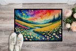 Buttercups in Color Doormat Front Door Mat Indoor Outdoor Rugs for Entryway, Non Slip Washable Low Pile, 24H X 36W