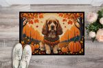 Cocker Spaniel Fall Doormat Front Door Mat Indoor Outdoor Rugs for Entryway, Non Slip Washable Low Pile, 24H X 36W