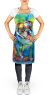 English Bulldog Hippie Dawg Apron Cooking Kitchen Server Baking Crafts Gardening for Adult Women Men, Unisex, Large, Multicolor