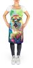 Bullmastiff Hippie Dawg Apron Cooking Kitchen Server Baking Crafts Gardening for Adult Women Men, Unisex, Large, Multicolor