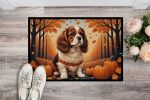 Cavalier Spaniel Fall Doormat Front Door Mat Indoor Outdoor Rugs for Entryway, Non Slip Washable Low Pile, 24H X 36W