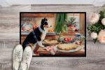 Border Collie Christmas Cookies Doormat Front Door Mat Indoor Outdoor Rugs for Entryway, Non Slip Washable Low Pile, 24H X 36W