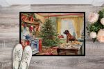 Boxer Christmas Cookies Doormat Front Door Mat Indoor Outdoor Rugs for Entryway, Non Slip Washable Low Pile, 24H X 36W