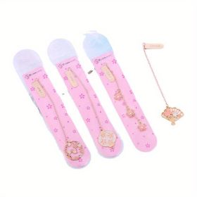1pc Bookmark Romantic Small Flower Book Holder Creative Personality Alloy Stationery Pendant (Style: Three Cherry Blossoms)