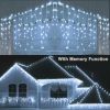 96 LED Curtain Icicle Lights for Party Christmas Decor - 8 Mode, Remote Control
