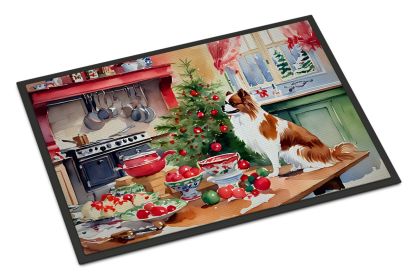 Japanese Chin Christmas Cookies Doormat Front Door Mat Indoor Outdoor Rugs for Entryway, Non Slip Washable Low Pile, 24H X 36W (Default: Default)