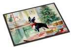 Boston Terrier Christmas Cookies Doormat Front Door Mat Indoor Outdoor Rugs for Entryway, Non Slip Washable Low Pile, 24H X 36W