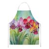 Orchids in Watercolor Apron Cooking Kitchen Server Baking Crafts Gardening for Adult Women Men, Unisex, Large, Multicolor