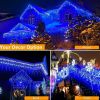 96 LED Curtain Icicle Lights for Party Christmas Decor - 8 Mode, Remote Control