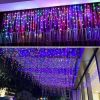 96 LED Curtain Icicle Lights for Party Christmas Decor - 8 Mode, Remote Control